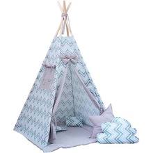 BabyTýpka Cikcak teepee mint grey