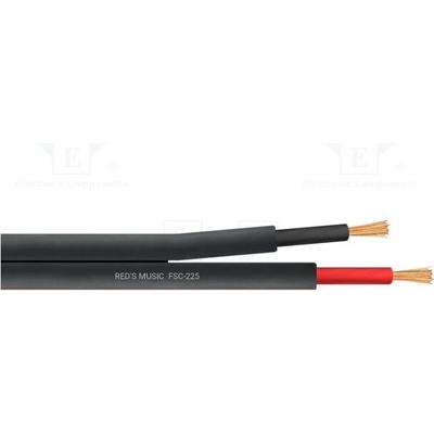 REDS MUSIC FSC-225 reproduktorový 2x2,5mm2 lanko Cu černá Izolace: PVC