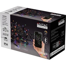Entac reťaz 120 LED MultiColor 9m IP44 Bluetooth