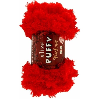 Alize Puffy Furlove 56 červená