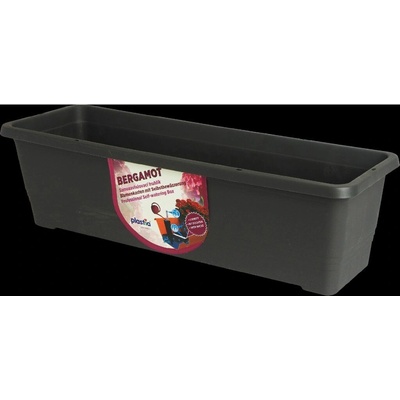 Plastia Samozavlažovací truhlík Bergamot 50 x 20 x 17 cm antracit