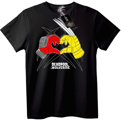 NOONEBRAND Тениска Deadpool и Wolverine Сърце - XS, White