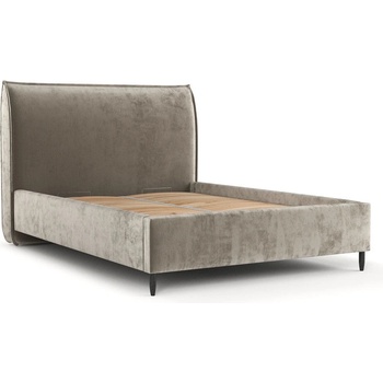 Maison de Reve Бежово тапицирано двойно легло с място за съхранение с включена подматрачна рамка 140x200 cm Shell - Maison de Rêve (SHELL140_MDR_P0_LOT30_M0_NF_T0_L32)