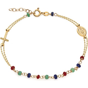 iZlato Forever náramok ruženec so simulovanými drahokamami IZ11220B