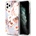 GUESS Flower Collection Case 02 - дизайнерски кейс с висока защита за iPhone 11 Pro Max (бял)