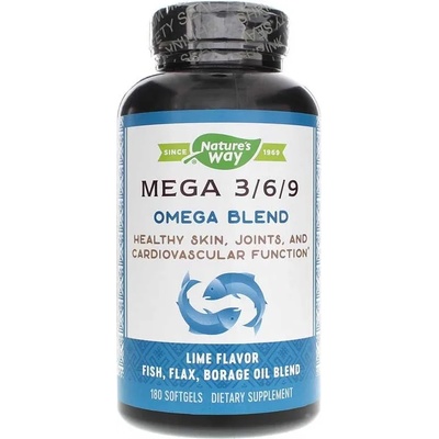 Mega 3/6/9 Omega Blend, 90 капсули, Nature's Way