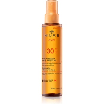 NUXE Sun Tanning Oil High Protection олио за загар за тяло и лице SPF 30 150ml