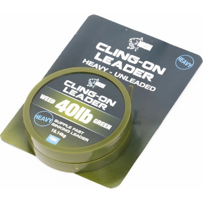 Kevin Nash Olověná Šňůra Cling-on Leader 10m 40lbs Weed