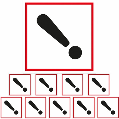 Walteco Symbol GHS 07 – DRÁŽDIVÉ 100x100mm, samolepka Množství: 10 ks , 20138BP2