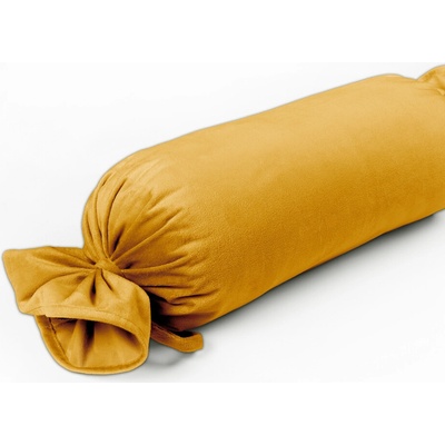 Biante Zamatový vankúš valec bonbon Velvet Prémium SVP-037 Zlatisto oranžový 15x40