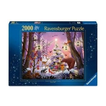 Ravensburger Пъзел Ravensburger NAVIDAD EN EL BOSQUE 2000 Части