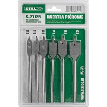 Stalco Vrtáky do dreva ploché Ø10,0 - Ø25,0 mm, 6 prvkov 1/25/50 - S-27125