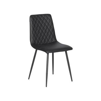 Carmen Трапезен стол monza еко кожа - черен