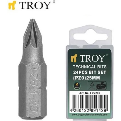 TROY Накрайници за отвертка (PZ1x25mm) (T 22210)