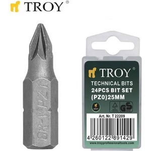 TROY Накрайници за отвертка (PZ1x25mm) (T 22210)