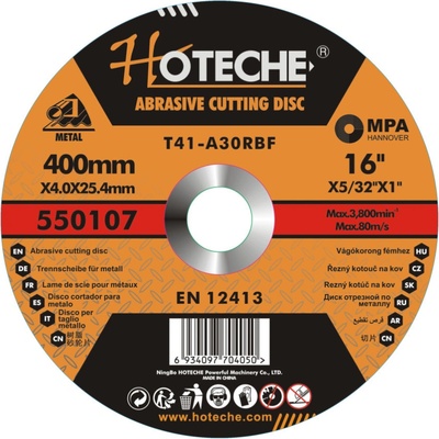 Hoteche Kotúč brúsny rezný T41 400 x 4,0 x 25,4 mm 550107