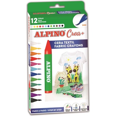 Alpino Crea Box textilných voskoviek 12 ks
