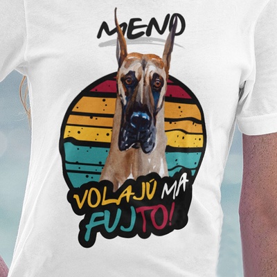 Tričko Nemecká Doga biela