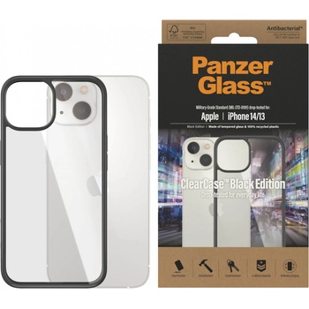 Image 1 of Panzer Гръб ClearCase PanzerGlass за Apple iPhone 14, Antibacterial - Черна рамка