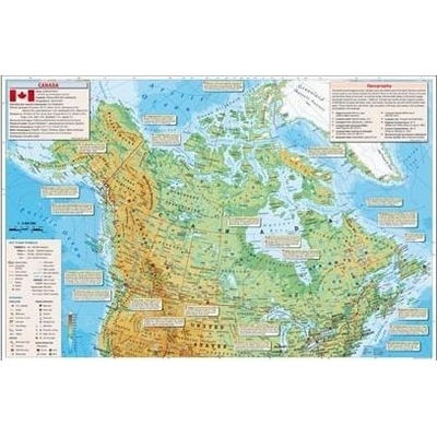 Stiefel Basic Facts about Canada - nástěnná mapa 160 x 120 cm