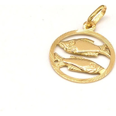 B&B Goldinvestic Zlatý přívěsek ryby v kruhu N5072