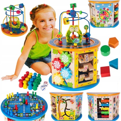 Majlo Toys edukační kostka s labyrintem Activity Cube 8v1 – Zboží Mobilmania