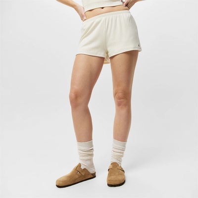 Jack Wills Поларени къси панталони Jack Wills Women's Pointelle Fleece Jogger Shorts - Vintage White