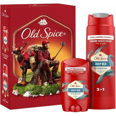 Old Spice DeepSea SG 250 ml +stick 50 ml dárková sada – Zboží Dáma