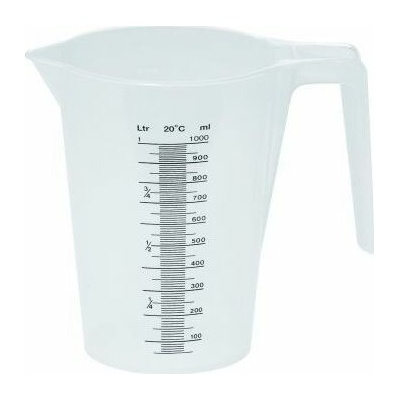 G.Gastro Odměrka - Polypropylen - 1 L - Ø 125 mm - s otevřeným úchytem - 4589
