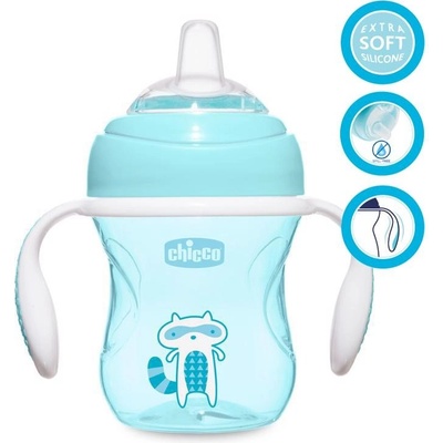 Chicco hrneček učíme se s držadly modrá mýval 200 ml