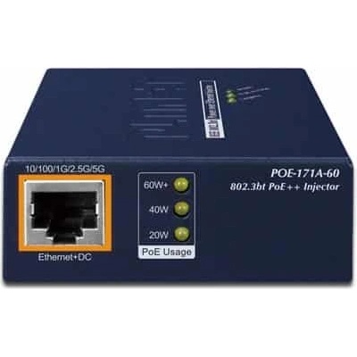 POE-171A-60 мрежов суич Gigabit Ethernet (10/100/1000) Захранване по Ethernet (PoE) Син (POE-171A-60)