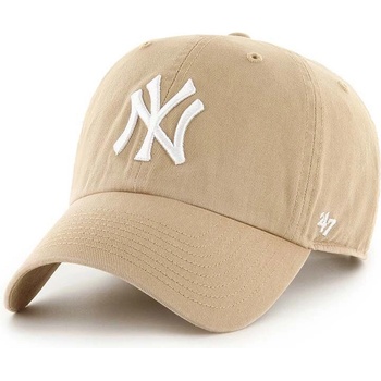 47 brand Памучна шапка с козирка 47 brand MLB New York Yankees в бежово с апликация B-NLRGW17GWS-KHD (B.NLRGW17GWS.KHD)