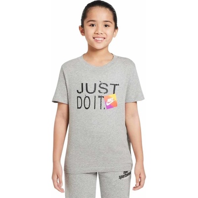 Nike NSW TEE BRANDMARK 1 JDI K šedé HM5852-063