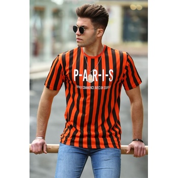 Madmext Мъжка тениска 4003 - Черна/Оранжева 285716 (285716_Оранжев)