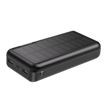 Image 1 of Външна соларна батерия BeSmart, 30000 mAh, 10W, 2x USB A, 1x Micro USB, 1x Type-C, ABS, Черен