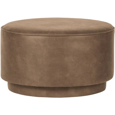 WOOOD Koňakově hnědý koženkový puf Harlow 60 cm