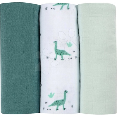 Cotton Muslin Cloths Beaba Jurassique zelené 3 ks