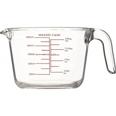 Mason Cash Classic Collection Skleněná odměrka, 1 l - Mason Cash Skleněná odměrka s nálevkou Clear 1 l, čirá barva, sklo