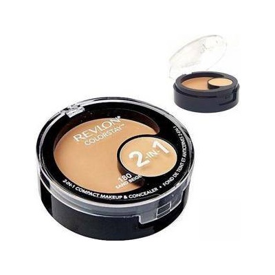 Revlon Фон дьо тен с коректор Revlon Colorstay 2 in 1, Compact Makeup, Concealer Foundation, Цвят: 180 Sand Beige