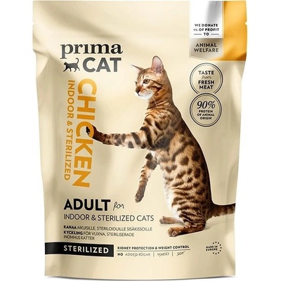 PrimaCat Kurča pre dospelé mačky, kastrované a žijúce vnútri 1,4 kg