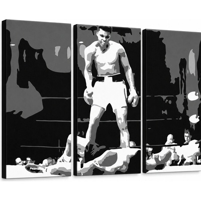 Ručne maľovaný POP Art obraz Muhamad Ali - 120x80 cm