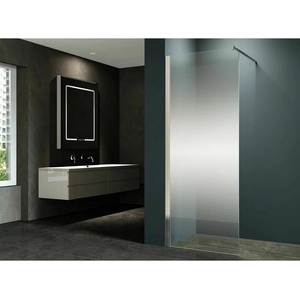 Inter Ceramic Параван за душ кабина Inter Ceramic матово бял профил 80x200 см частично непрозрачно стъкло (113 MW/80 UV)