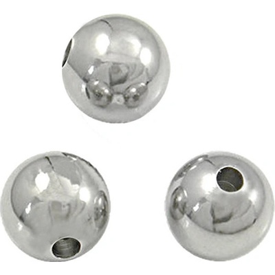 Kuličky s půldírou 3-6mm 304/316L - 1Ks+B - 6/1mm / 100Ks