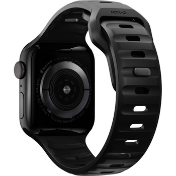 Nomad Силиконова каишка за Apple Watch 42мм, 44мм, 45мм, 46мм, Ultra, Ultra 2, Ultra 3 49мм - Nomad Sport Band (черен) (NM1AM10000)
