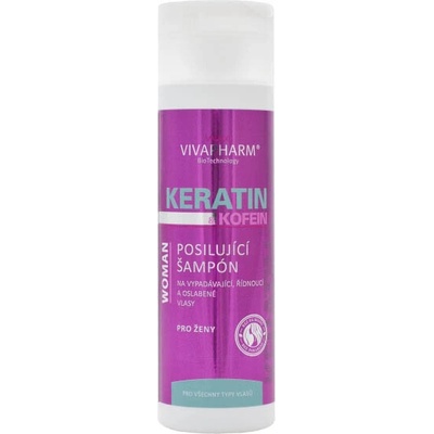 Vivaco VivaPharm keratínový šampón s kofeínom pri vypadávaní vlasov 200 ml