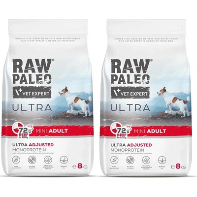 Vetexpert Raw Paleo Ultra Beef Adult Mini 2 x 8 kg