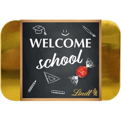 Lindt Lindor Welcome School Zlatá plechovka praliniek 200 g