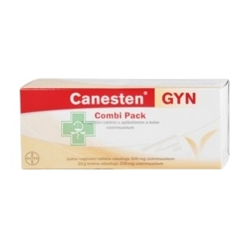 CANESTEN GYN COMBI PACK VAG/DRM 500MG+10MG/G CRM+VAG TBL NOB 1+20G