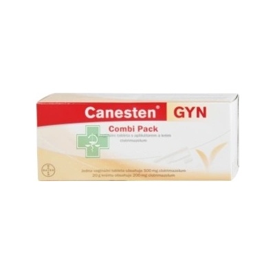 CANESTEN GYN COMBI PACK VAG/DRM 500MG+10MG/G CRM+VAG TBL NOB 1+20G