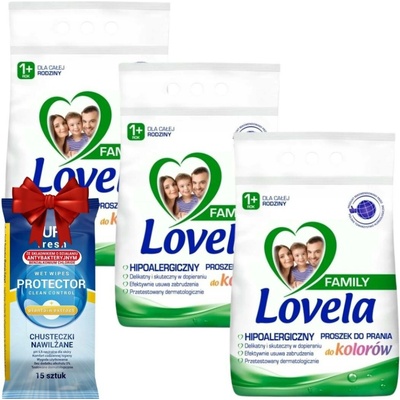 Lovela Family prací prášek na barevné prádlo 3 x 2,1 kg +